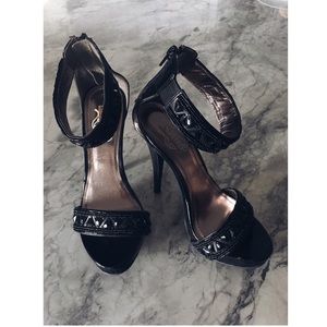 Kenneth Cole black jeweled heels