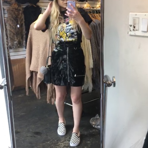 🏷Biker Black Mini Skirt - Picture 3 of 5