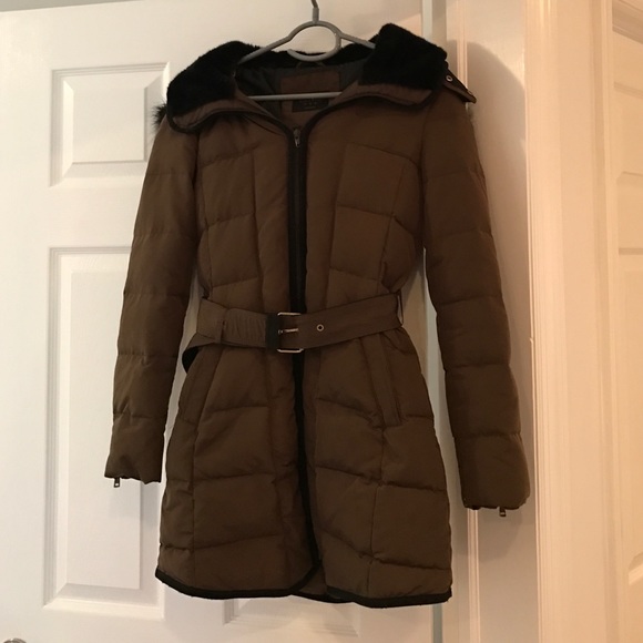 Zara Fur Brown Puffer