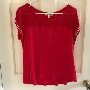 Red t-shirt blouse size small