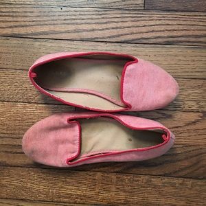Red chambray Old Navy Smoking Slippers size 7