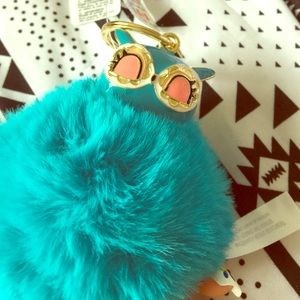 A plush ball to put on book bag it's a blue owl.