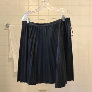 Zara Faux Leather Pleated Skirt