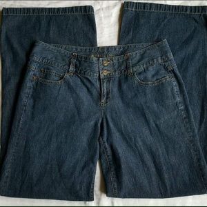 Michael Kors wide leg palazzo denim jeans EUC