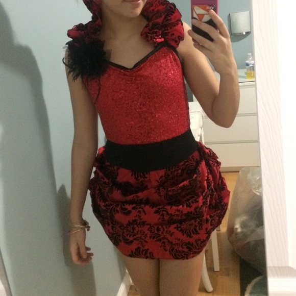 Red dance costume