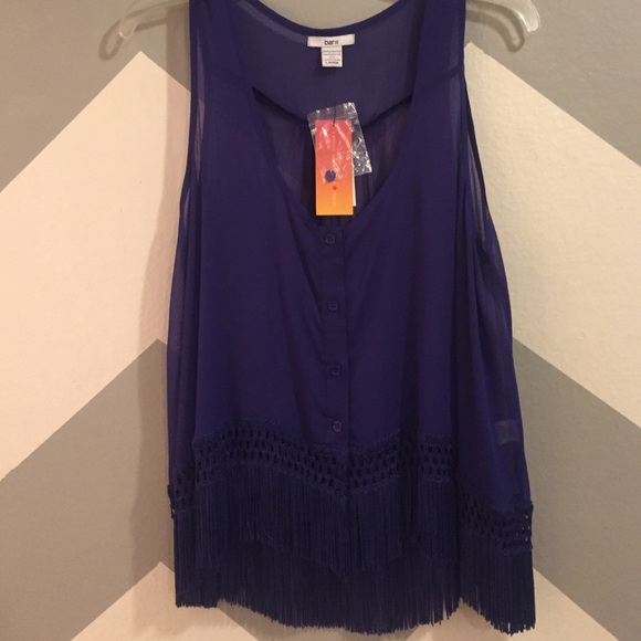 Sheer fringe top