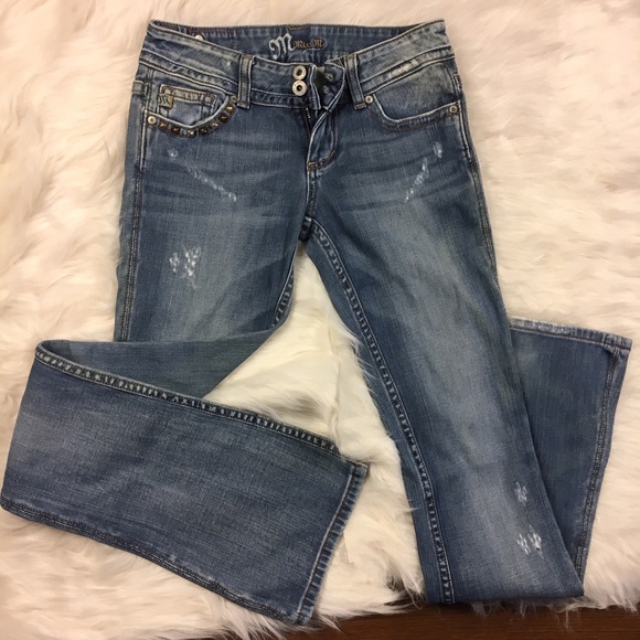 Miss Me Jeans with Flap Pocket and Distressed
