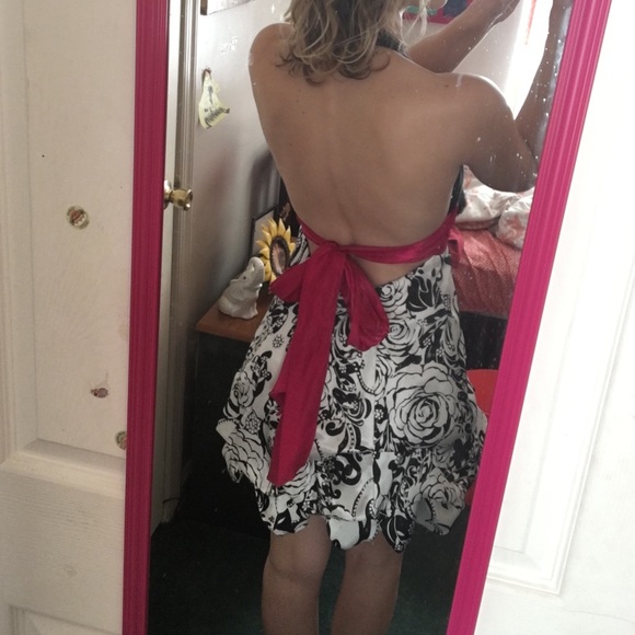 Halter Low Back Bubble Dress - Picture 2 of 4