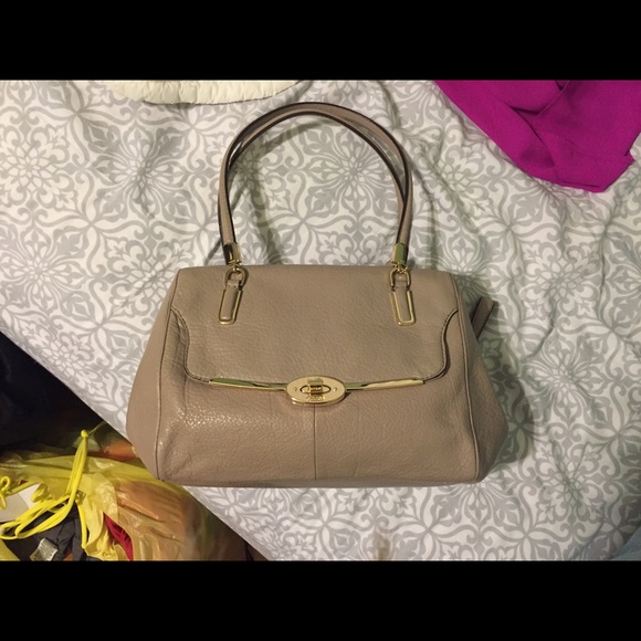 Greige Coach purse