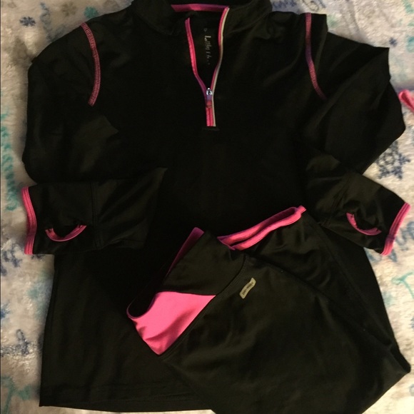 Black and Pink Capri active wear for girls