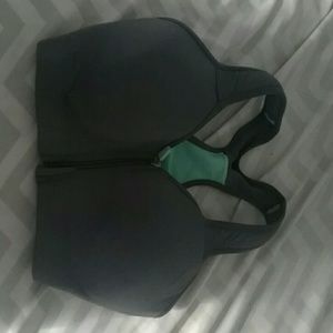 Teal and great zip up sports bra