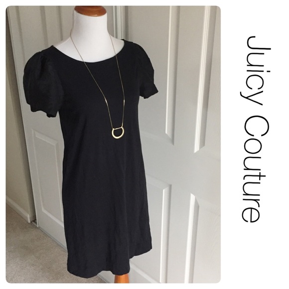 Juicy Couture Dresses & Skirts - Juicy Couture navy dress with tulip sleeves S