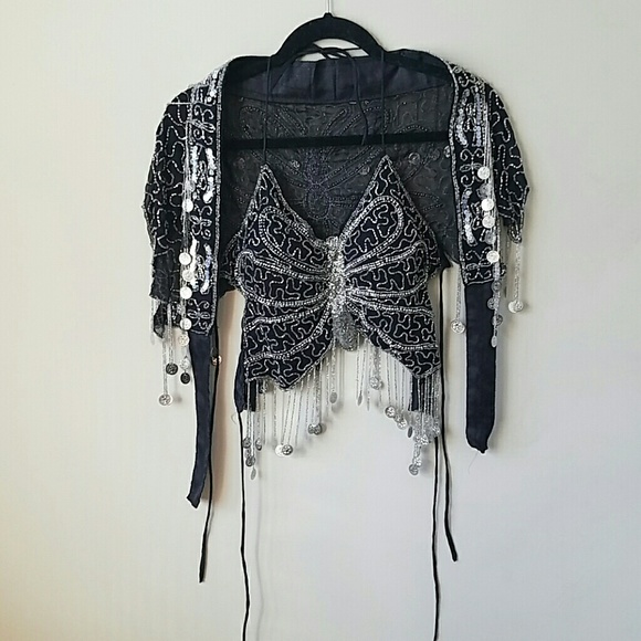 NWOT Black belly dancing costume sexy halloween