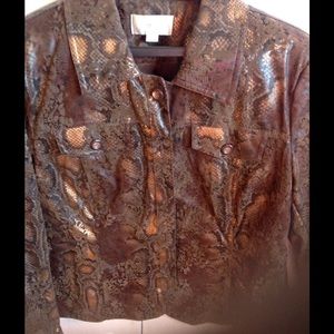 REDUCED! Jacked. Snake skin look. Metallic