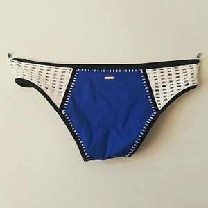 NWOT victorias secret blue and crochet bikini