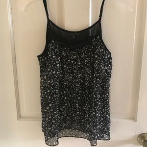 Simple spaghetti strap flowered blouse