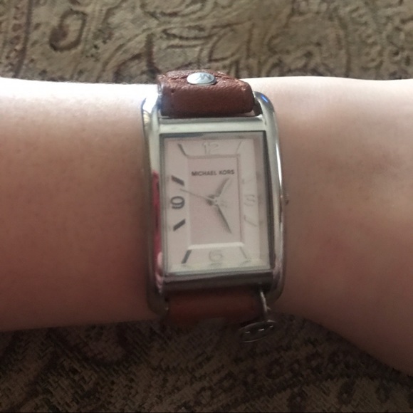 Michael Kors Watch with Brown Leather Wrist