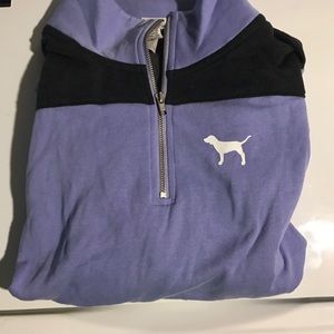 Vs pink quarter zip