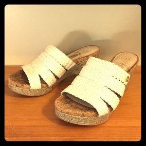 Dana Buchman cork heeled sandals