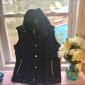 Michael Kors Black Vest with Hood