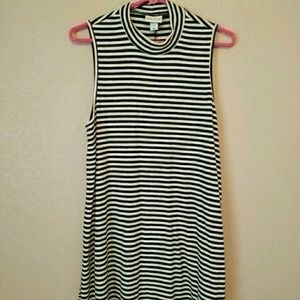 Striped turtle neck dress