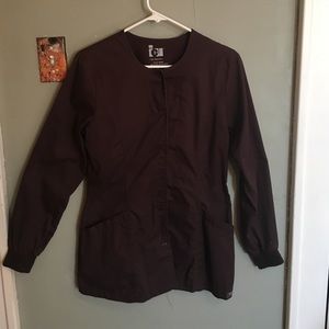 ICU by Barco brown scrub jacket XS