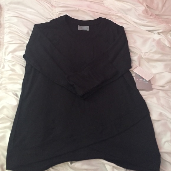 Athleta Black Criss Cross Sweater