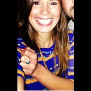 A South western influence blue dress