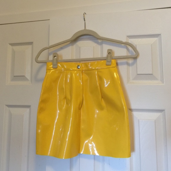 Yellow Shiny Skirt