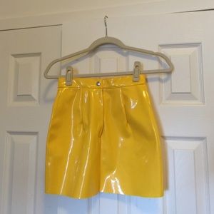 Yellow Shiny Skirt