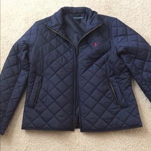 Ralph Lauren XL Navy Quilted Coat NWOT