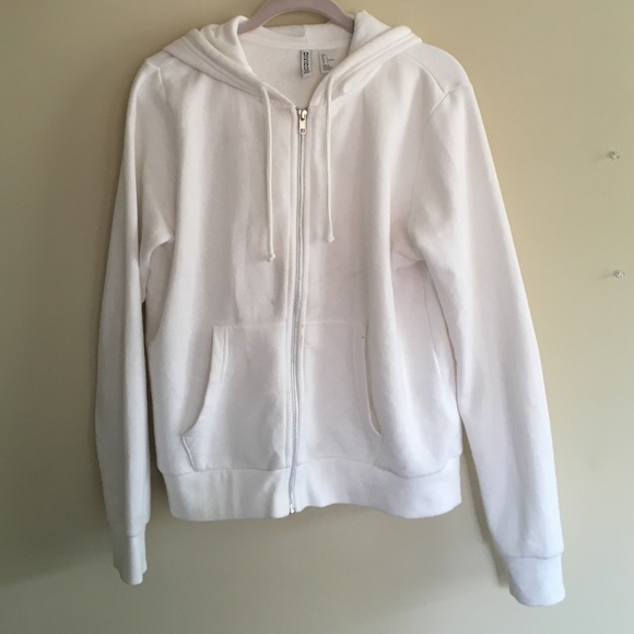 White hooded jacket