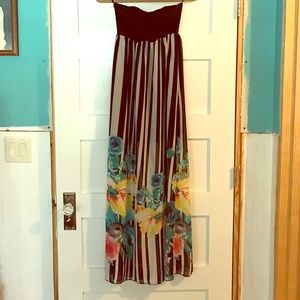 Strapless maxi dress