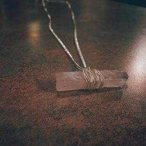 Quartz crystal necklace