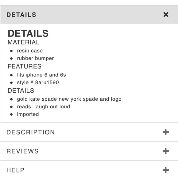 Kate Spade iPhone 6/6S Laugh Out Loud Phone Case - Picture 2 of 4