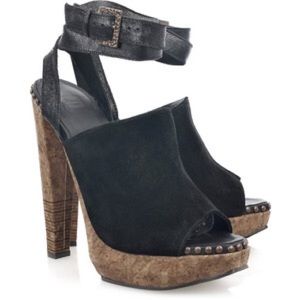 Herve leger Frida suede heel