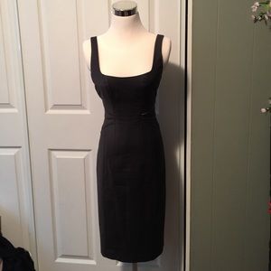 Charcoal fitted cocktail dress . Bebe ! Size 2