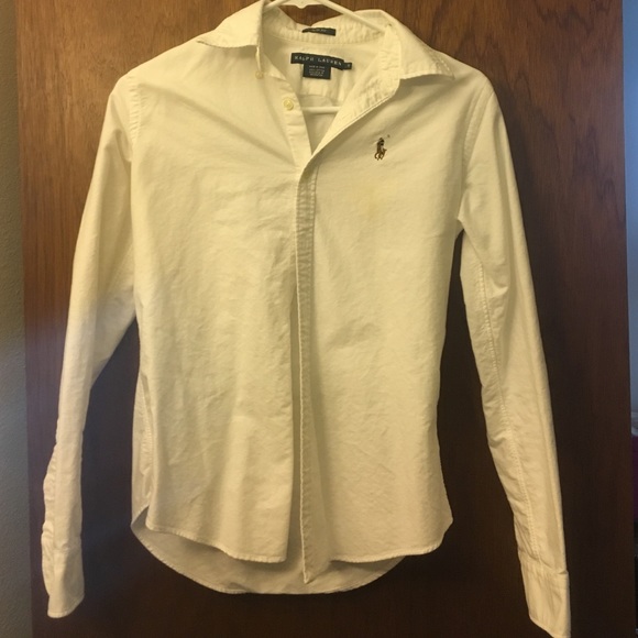 Ralph Lauren White Button Up Slim Fit
