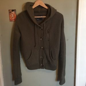 American Eagle olive green hoodie sweater medium