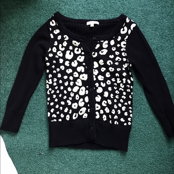Black and white cheetah print sweater