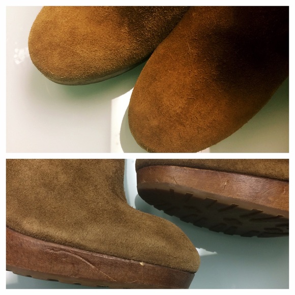 Michael Kors Chestnut Suede Slouch Heeled Boots - Picture 3 of 5