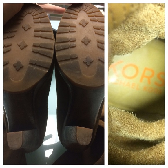 Michael Kors Chestnut Suede Slouch Heeled Boots - Picture 4 of 5