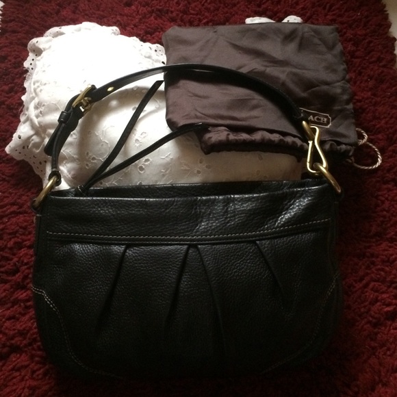 🌺 Vintage Coach Purse w/ Old Skool Gold Hardware Gorgeous Immaculate Condition - Picture 2 of 11