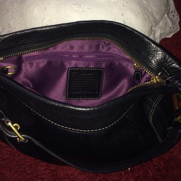 🌺 Vintage Coach Purse w/ Old Skool Gold Hardware Gorgeous Immaculate Condition - Picture 4 of 11