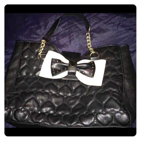Betsy Johnson Purse Be Mine Quilted Satchel Bag