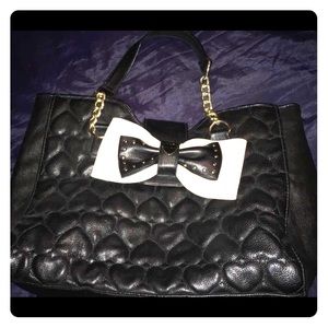 Betsy Johnson Purse Be Mine Quilted Satchel Bag