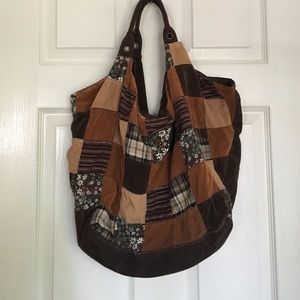 Patchwork hobo purse.