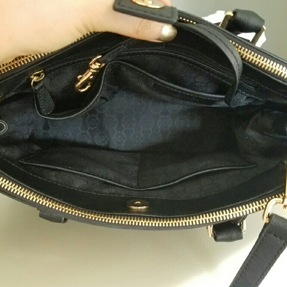 SOLD~Michael Kors Medium Sutton Black Saffiano Bag - Picture 3 of 4