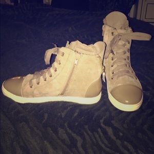 Forever 21 high top leather zip shoes