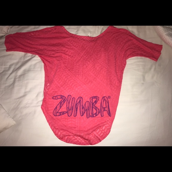 Medium sized Pink Zumba short sleeves shirt
